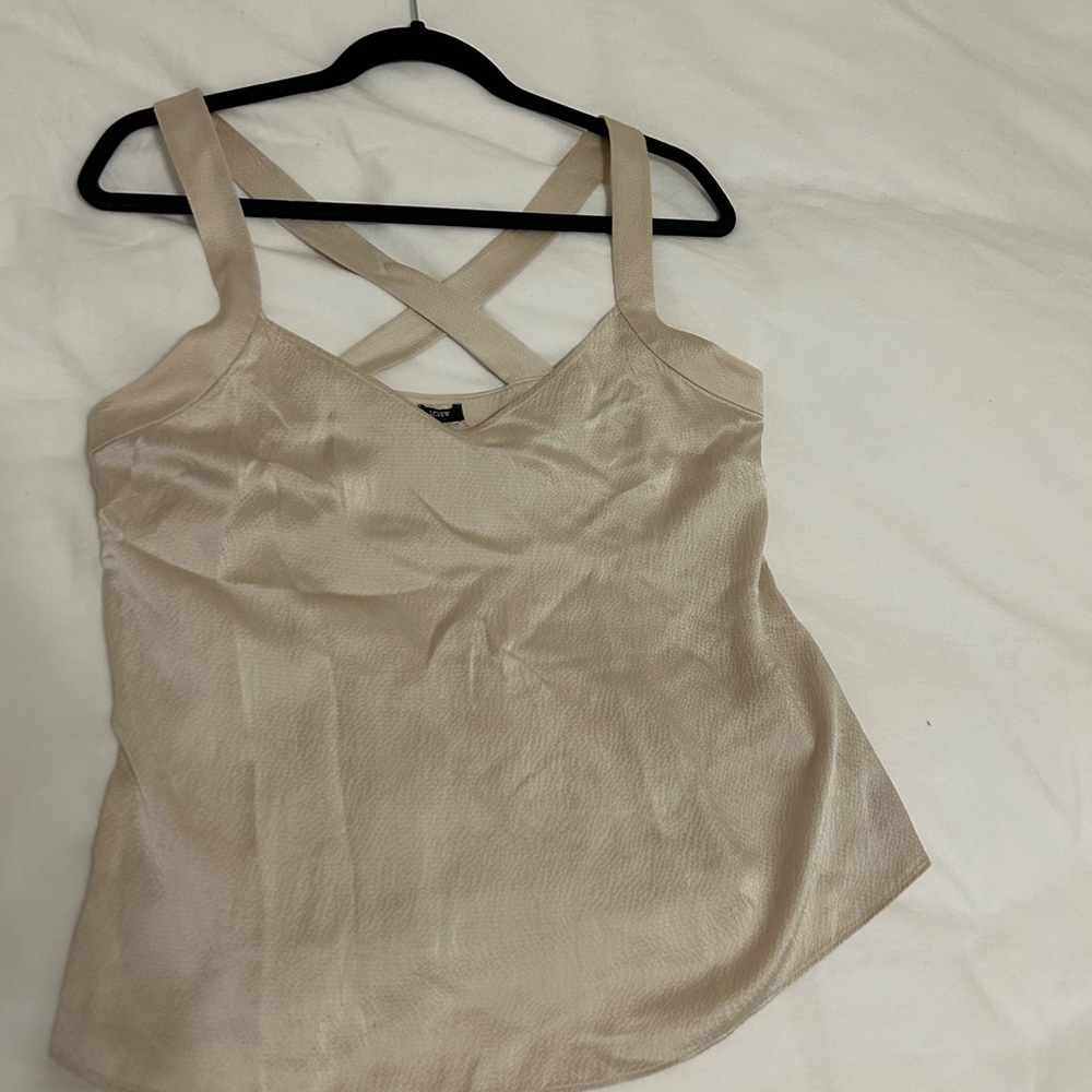 J. Crew Tan champagne shimmer Backless Camisole
